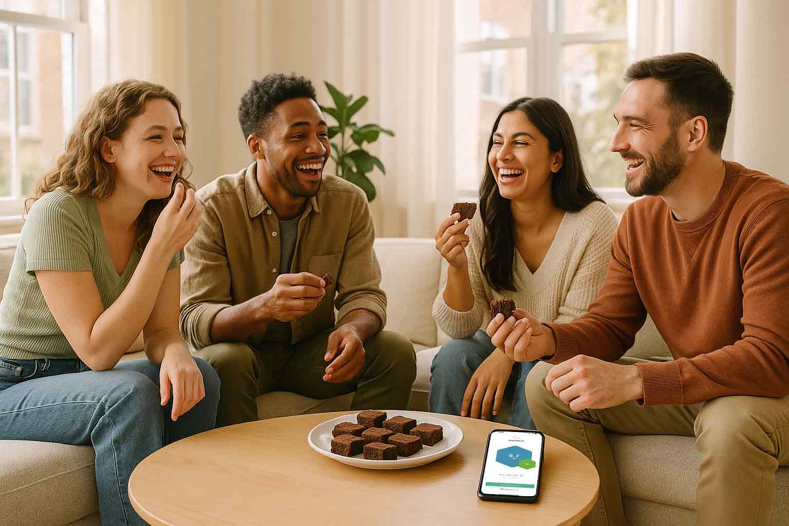 tCheck 3 device in living room setting