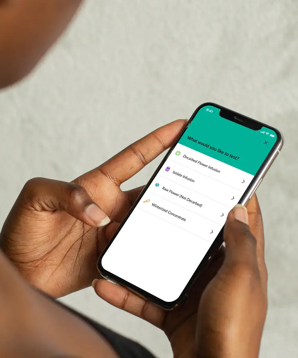 tcheck thc cbd potency tester app base selection