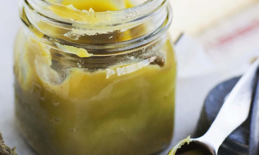 Homogenized cannabutter in a jar