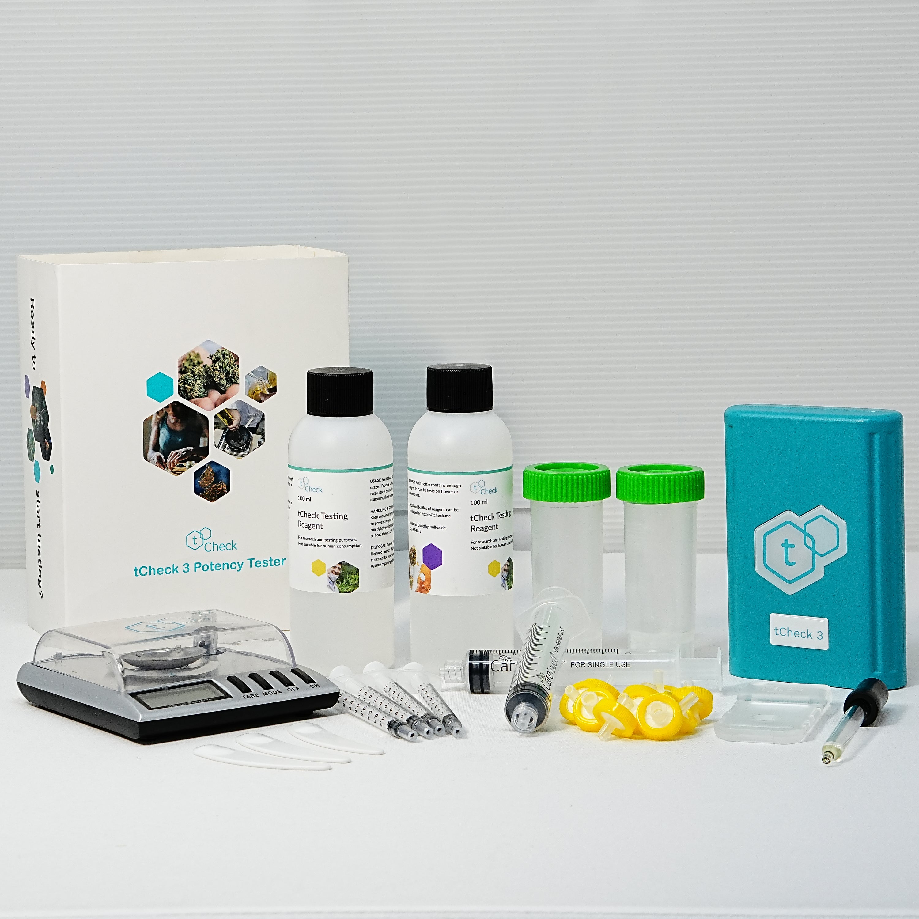 tCheck 3 THC Potency Tester with Flower Testing Expansion Kit | Blue